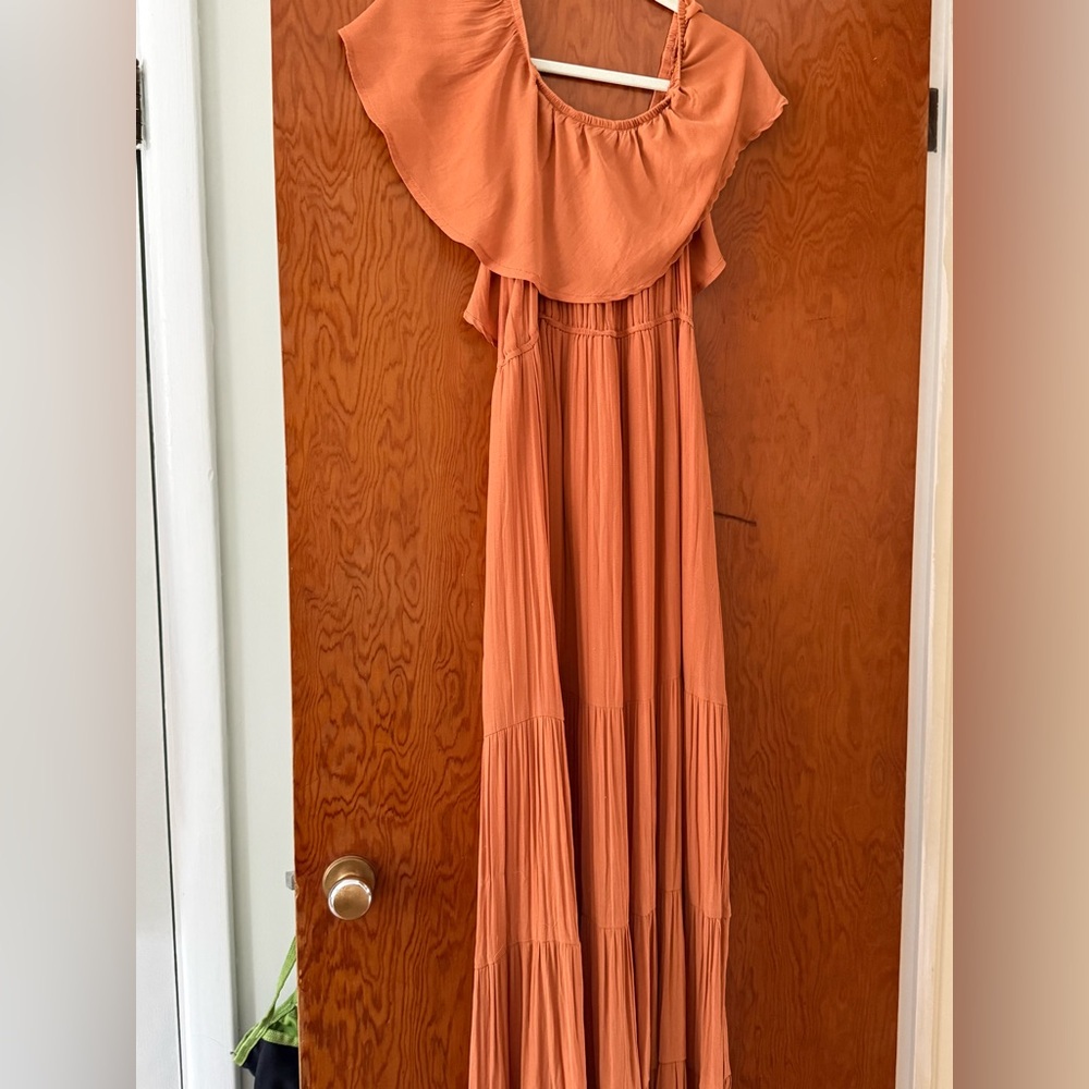 Forever 21 Rust Tiered Maxi Dress